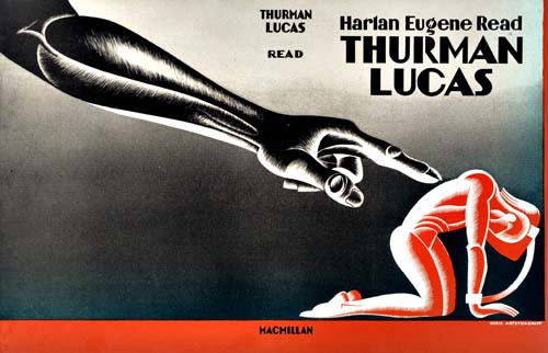 Thurman Lucas, Harlan Eugene Read, large black hand pushes a red man