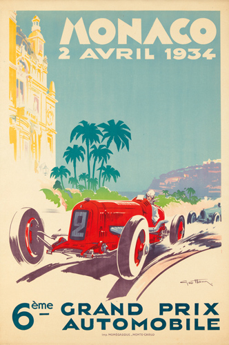Monaco 2 Avril 1934, 6eme Grand Prix Automobile, red car