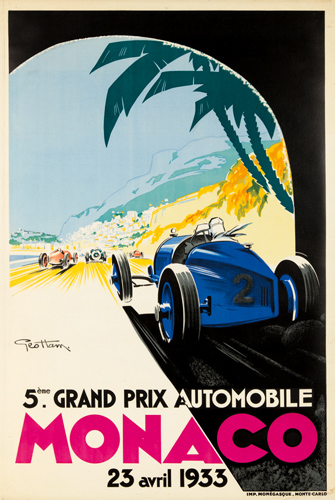 Monaco 23 Avril 1933, blue car