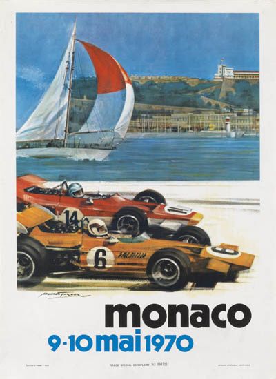 Monaco 9-10 Mai 1970, cars racing, sailboat