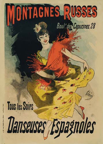 Montagnes Russes Danseuses Espagnoles, woman in red and yellow