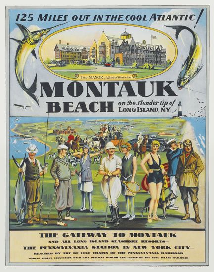 Montauk Beach, Long Island, NY, crowd of athletes