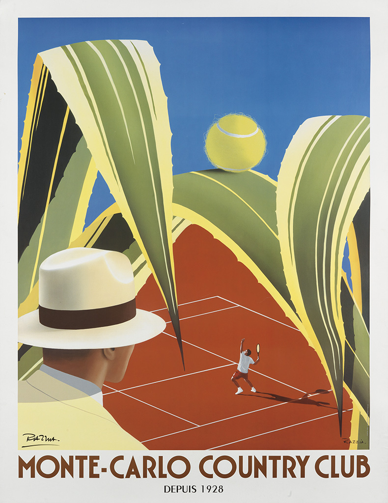 Monte-Carlo Country Club, man watches a tennis match