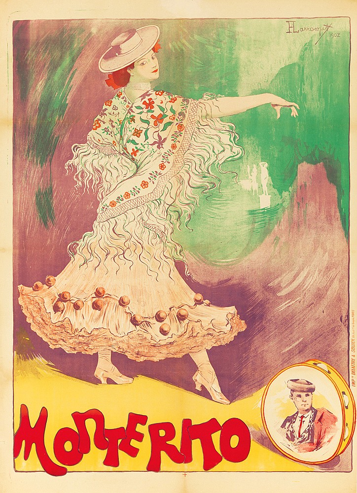 Monterito, woman in flowered shawl