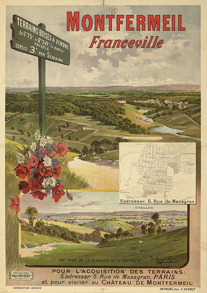 Montfermeil Franceville Terrains Boises a Venre, fields, flowers