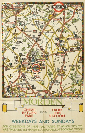Morden map, Weekdays and Sundays