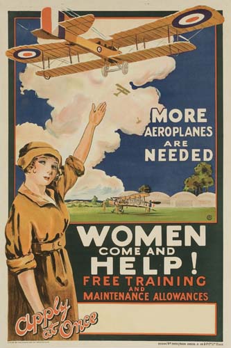 More Aeroplanes are Needed, Women come and help, airplane