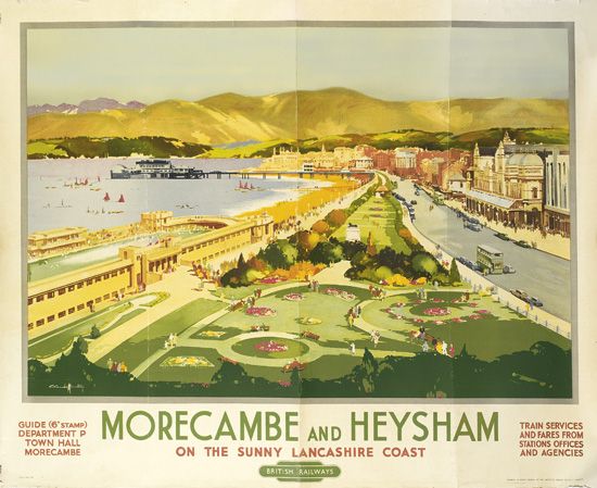 Morecambe and Heysham, Sunny Lancashire Coast, British Railways, shoreline
