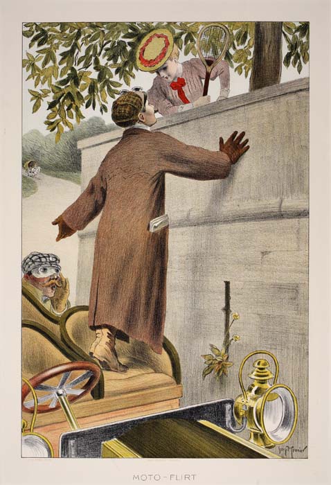 Wordless poster, man and woman, wall