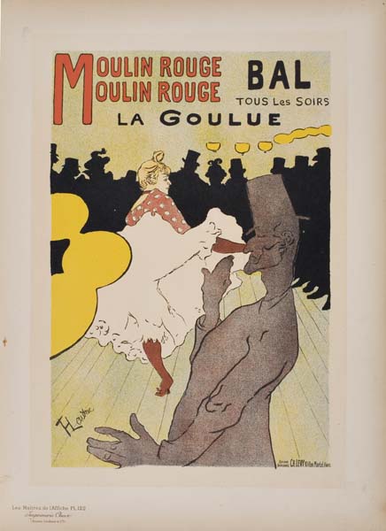 Moulin Rouge Bal, La Goulue, woman in white, grey man