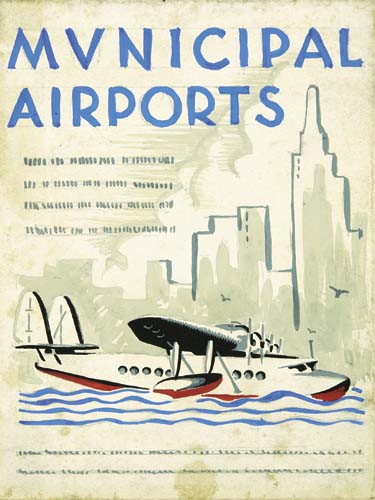 Municipal Airports, airplane lands on the water