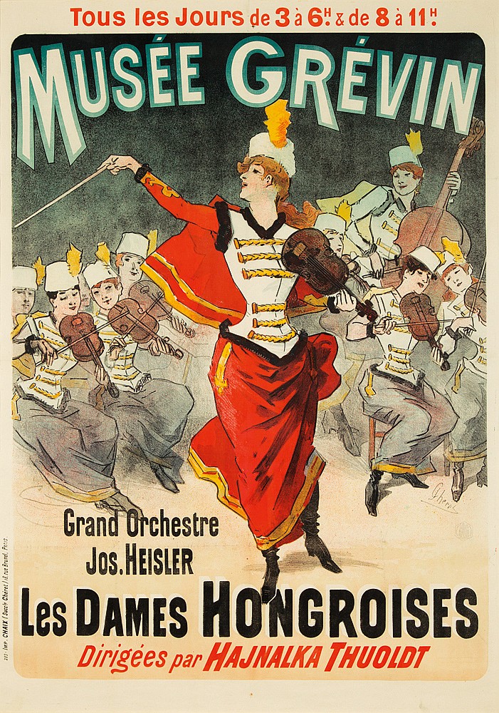 Musee Grevin Les Dames Hongroises, woman in red, musicians