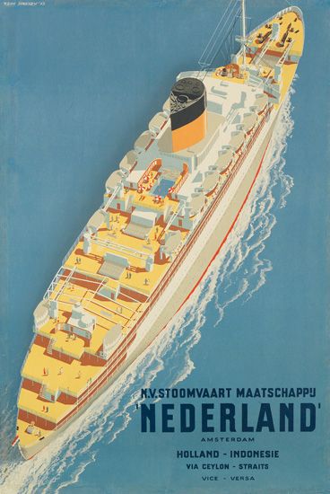 M.V. Stoomvaart Maatschappu Nederland, yellow ship