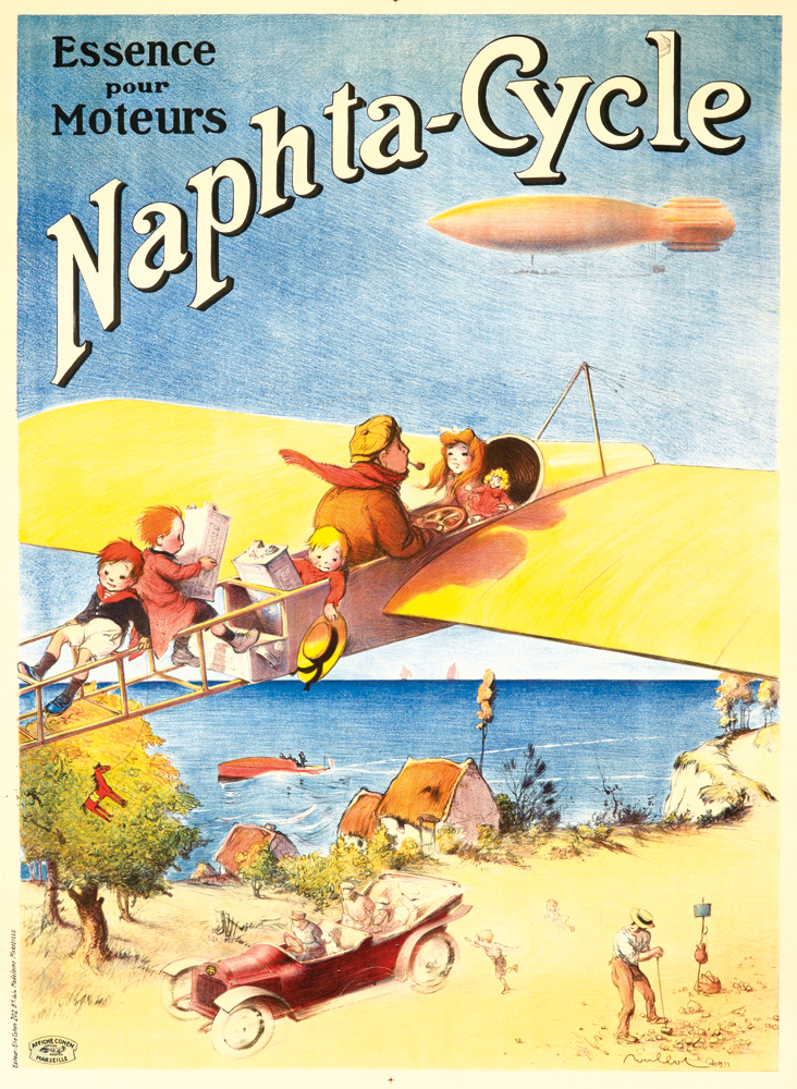 Naphta-Cycle, Essence pour Moteurs, family in plane