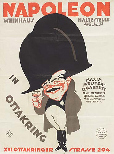 Napoleon Weinhaus Haltestelle, man in large hat
