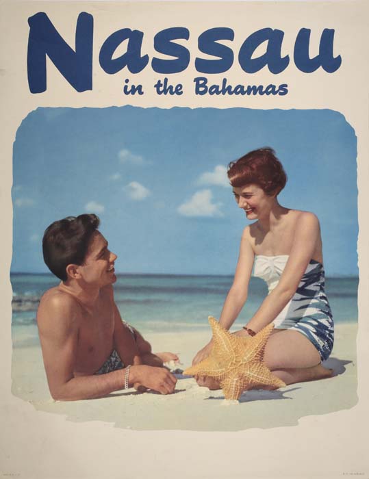 Nassau in the Bahamas, couple on the beach