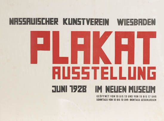 Plakat Ausstellung, white poster