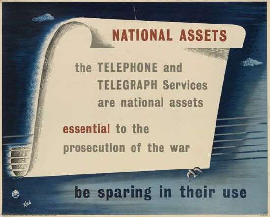 National Assets, Be Sparing their Use, telegraph