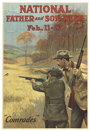 National Father and Son Week, Feb. 11-17, man and boy shooting