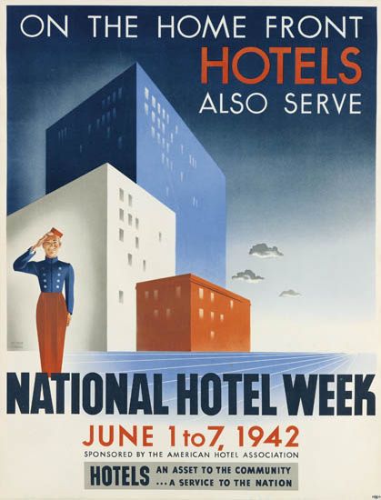 National Hotel Week, June 1-7, 1942, bellhop