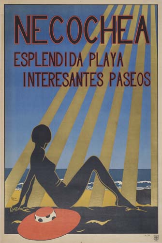 Necochea, woman on the beach