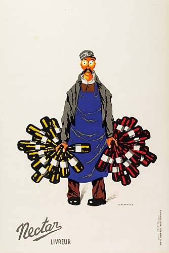 Nectar Livreur, man in blue holds bottles