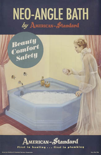 Neo-Angle Bath, bathtub, American Standard
