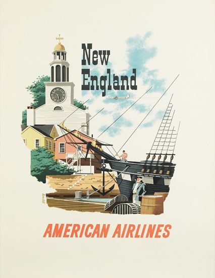 New England, American Airlines, ship