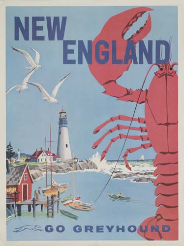 New England, Go Greyhound, lobster
