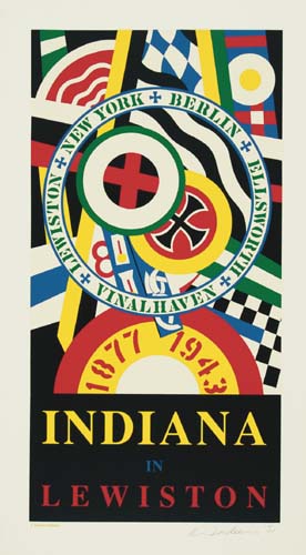 Indiana in Lewiston, New York, Berlin, long colorful poster