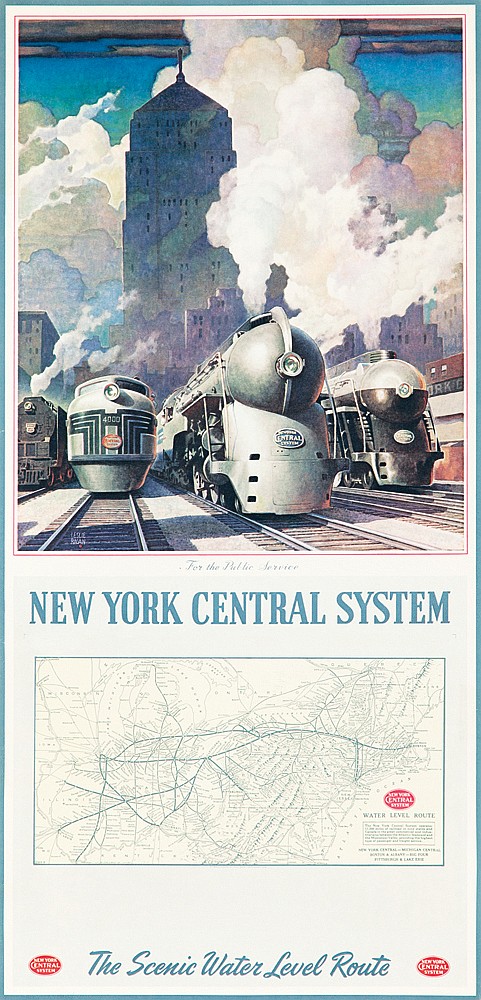New York Central System, Scenic Water Level Route, map