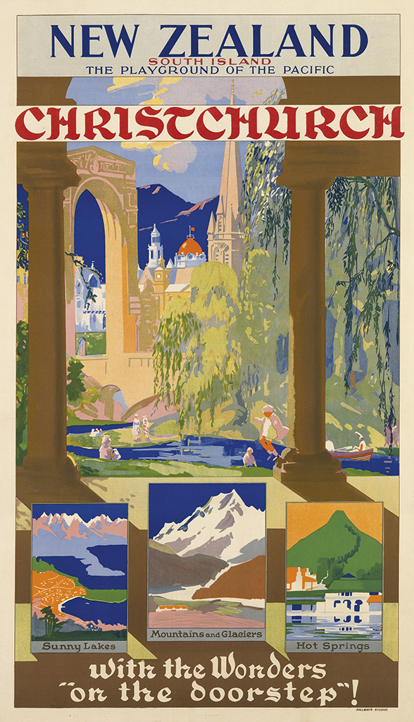 New Zealand, Christchurch, gardens, mountains