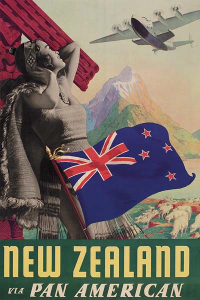 New Zealand via Pan American, British flag