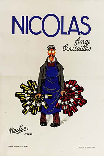 Nicolas fines bouteilles, Nectar, man with bottles