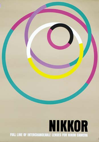 Nikkor, Full Line of Interchangeable Lenses for Nixon Camera, colored circles