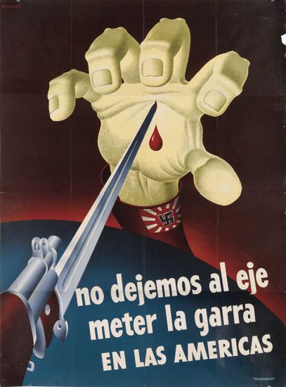 No Dejemos al eje Meter la garra en las Americas, bleeding hand