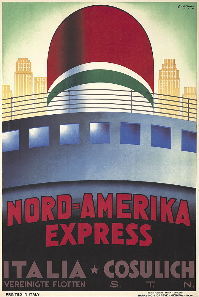 Nord Amerika Express Italia Cosulich, white ship