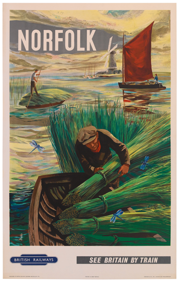 Norfolk, British Railways, man on shore