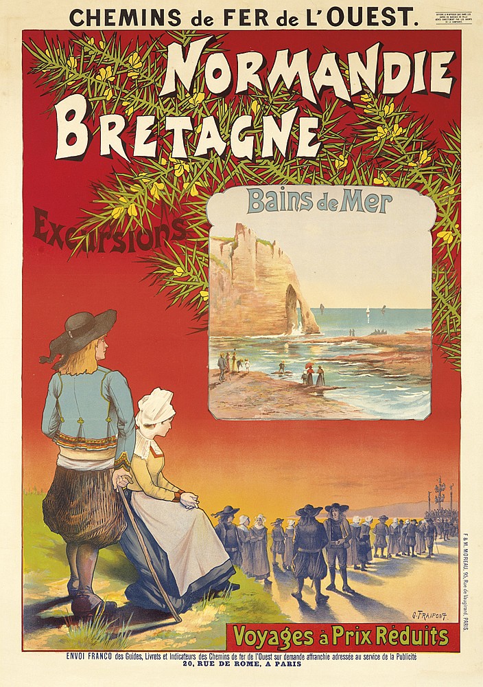 Normandie Bretagne, red poster