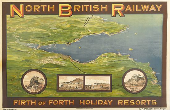 North British Railway, Firth of Fouth Holiday Resorts, map
