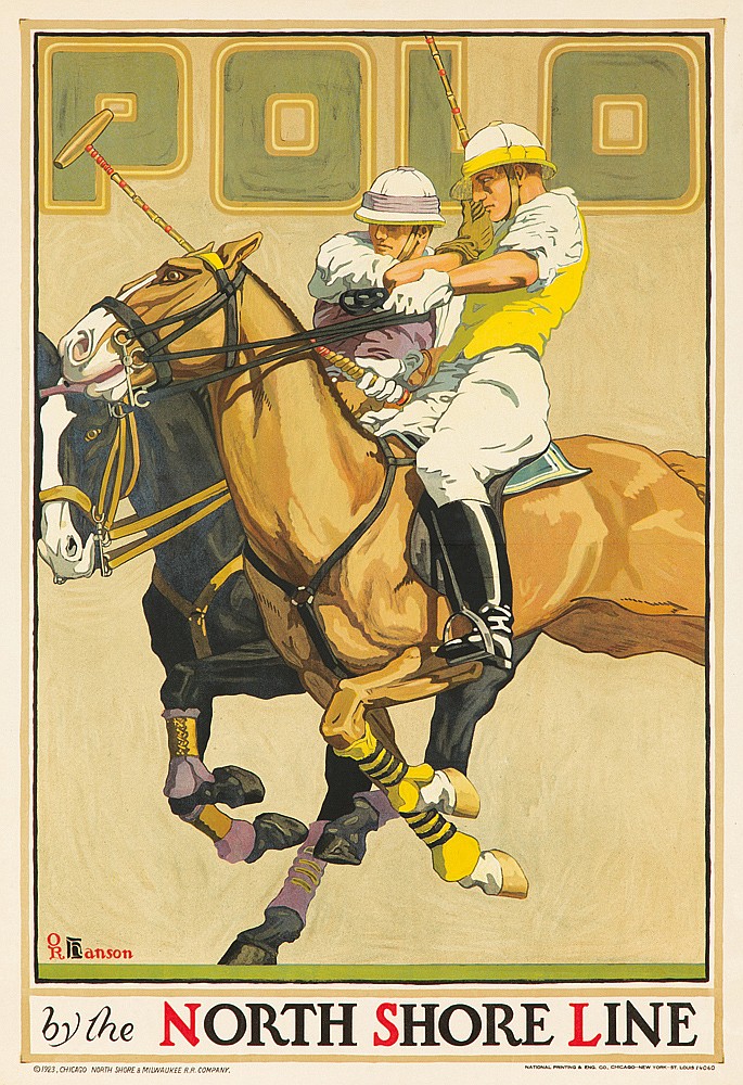 Polo, North Shore Line, jockeys on horses