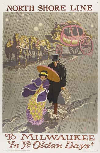 To Milwaukee in Ye Olden Says, North Shore Line, coach