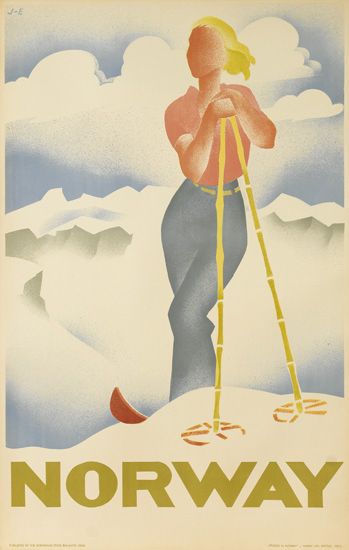 Norway, woman skiing