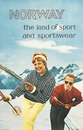 Norway, The Land of Sport and Sportswear, couple skiing