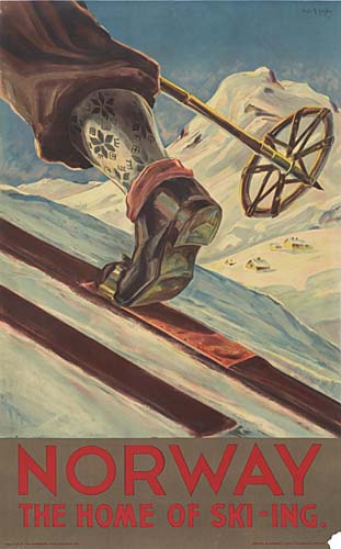 Norway The Home of Skiing, skis