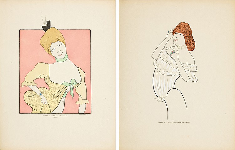 Two posters, women in dresses