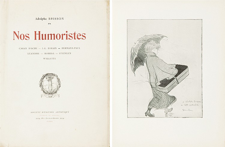 Nos Humoristes, title page, woman with umbrella