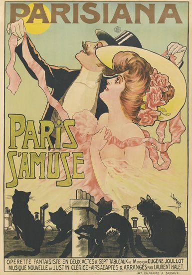 Parisiana, Paris S’Amuse, woman in pink, man in a suit