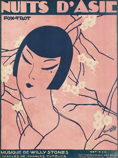 Nuits D’Asie, pink poster, Asian woman