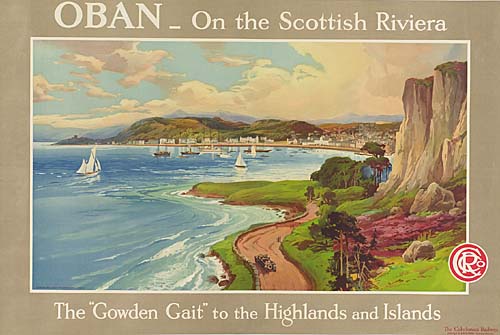 Oban, On the Scottish Riviera, The Gowden Gait to the Highlands and Islands, beach, sailboats